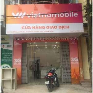 Thi công biển quảng cáo cho showroom Vietnam mobile Thanh Hóa